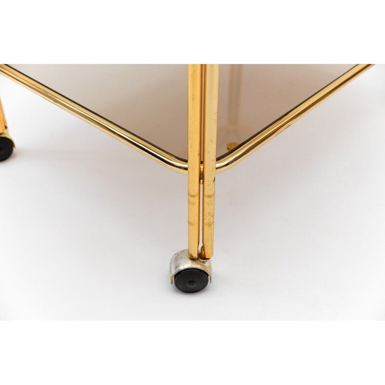 Image 1 of Vintage brass bar carts, France 1960