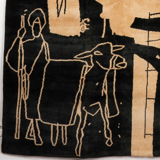 Image 1 of Vintage tapestry "Melting Point of Ice" by Jean-Michel Basquiat