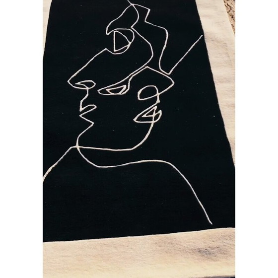 Image 1 of Rectangular vintage wool rug