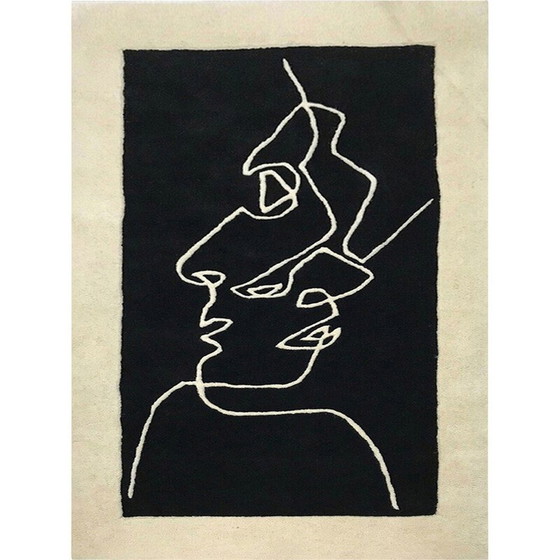 Image 1 of Rectangular vintage wool rug
