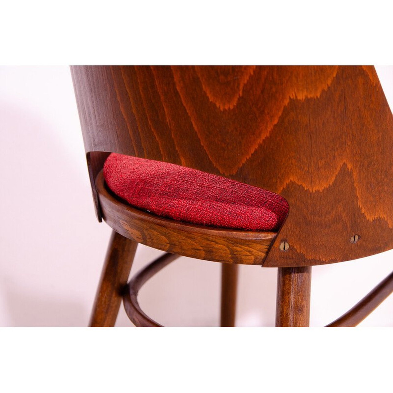 Mid Century Kodawood Bar Stool 1960s Vintage Leather 