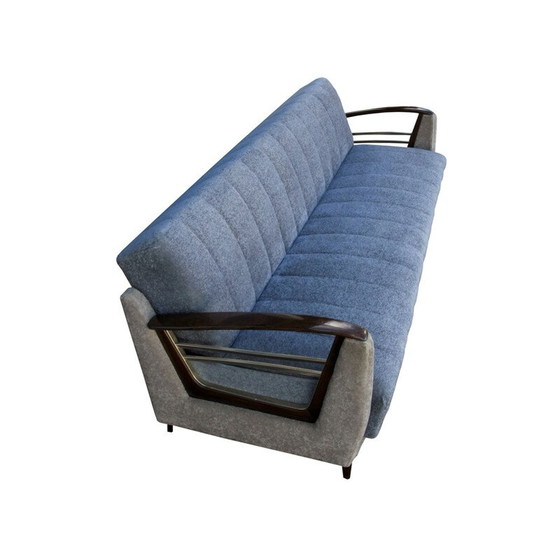 Image 1 of Vintage sofadaybed in blue-beige 1950