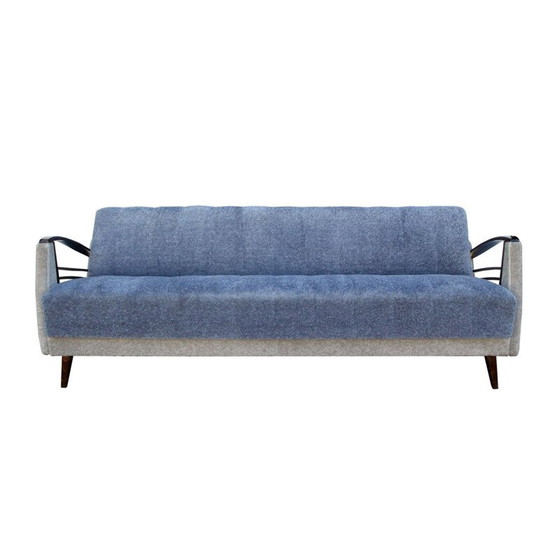 Image 1 of Vintage sofadaybed in blue-beige 1950