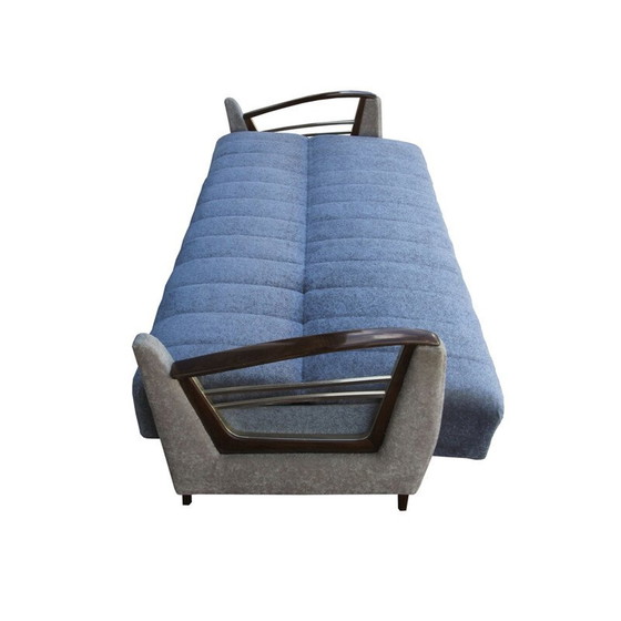Image 1 of Vintage sofadaybed in blue-beige 1950