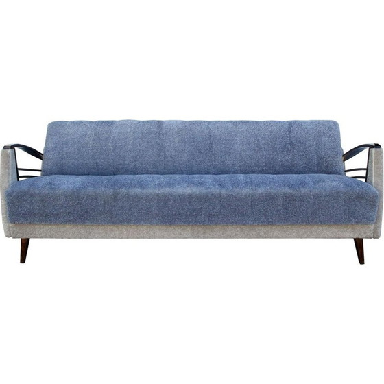 Image 1 of Vintage sofadaybed in blue-beige 1950
