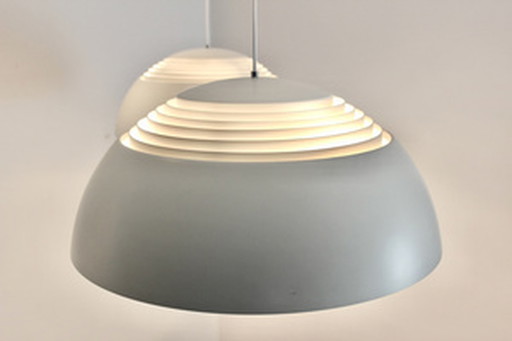 Large AJ Royal Pendants in White by Arne Jacobsen for Louis Poulsen