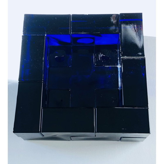 Image 1 of Vintage centerpiece in Murano blue glass, Italy 1960