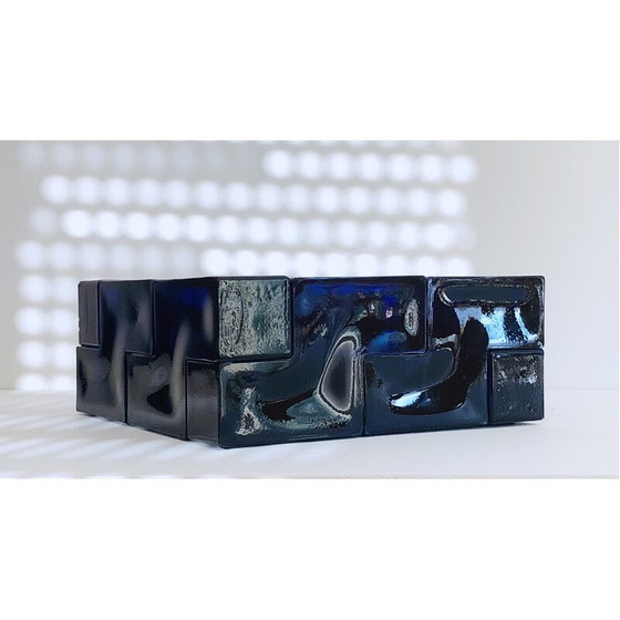 Image 1 of Vintage centerpiece in Murano blue glass, Italy 1960