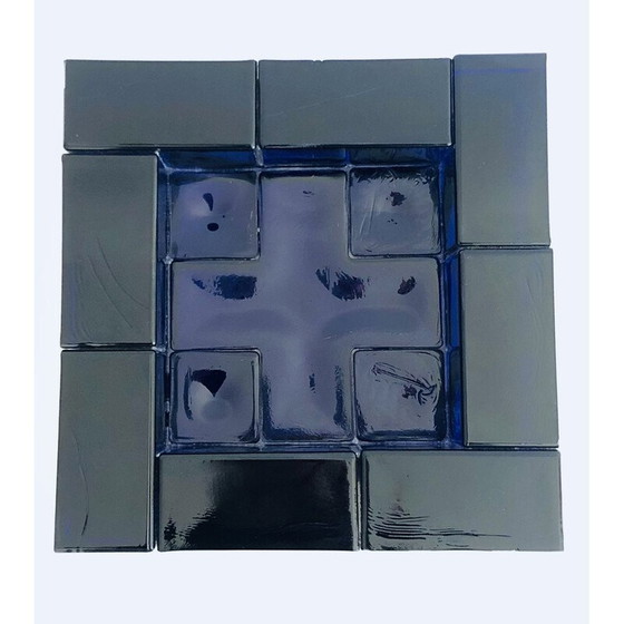 Image 1 of Vintage centerpiece in Murano blue glass, Italy 1960