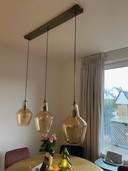 Dining Room Lamp, Trendy, With 3 Glass Globes