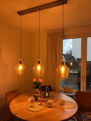 Dining Room Lamp, Trendy, With 3 Glass Globes