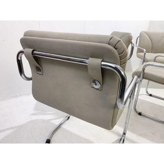 Image 1 of Set of 4 mid-century tubular armchairs by Guido Faleschini, Italy 1970s