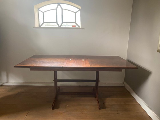 Image 1 of Rosewood Wooden Dining Table / Desk, Extendable.