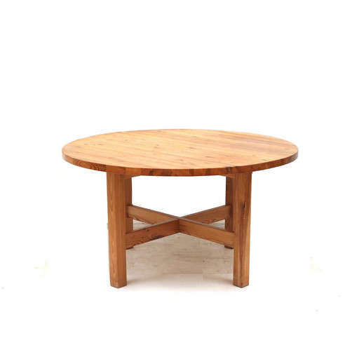 Round Vintage Solid Pine Dining Table Norden From Ikea From The 1970s.