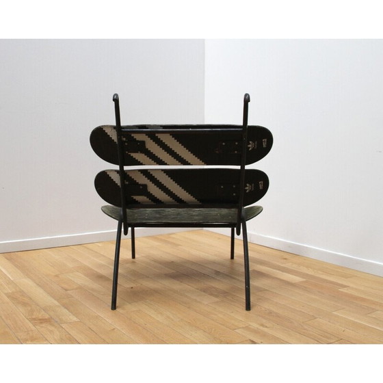 Image 1 of Vintage wood and metal benches by Lucas for Adidas