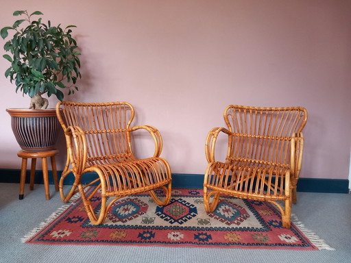 2x Rohe Noordwolde Rattan Armchairs