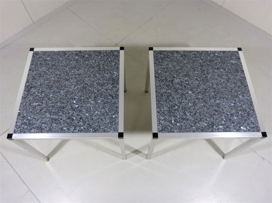 Image 1 of 2 tables d'appoint en granit, 1970-80s