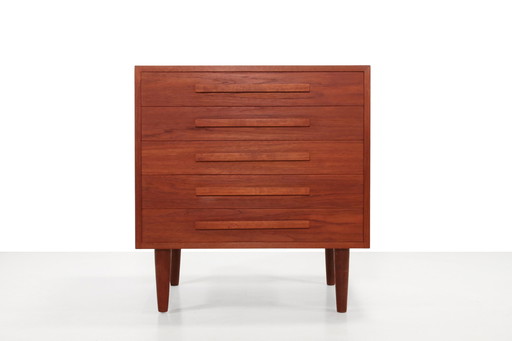 Danish modernist design Teak wooden chest of drawers