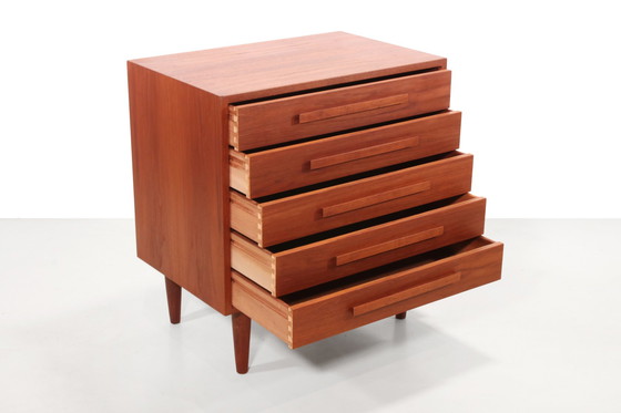 Image 1 of Danish modernist design Teak wooden chest of drawers