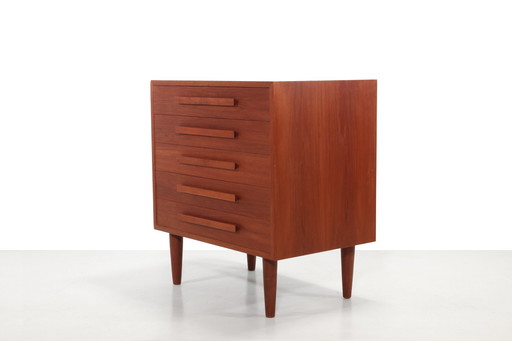 Danish modernist design Teak wooden chest of drawers