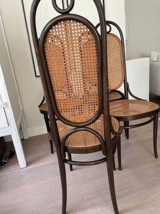 Image 1 of 4x Thonet Chairs Model 17 Webbing Bentwood