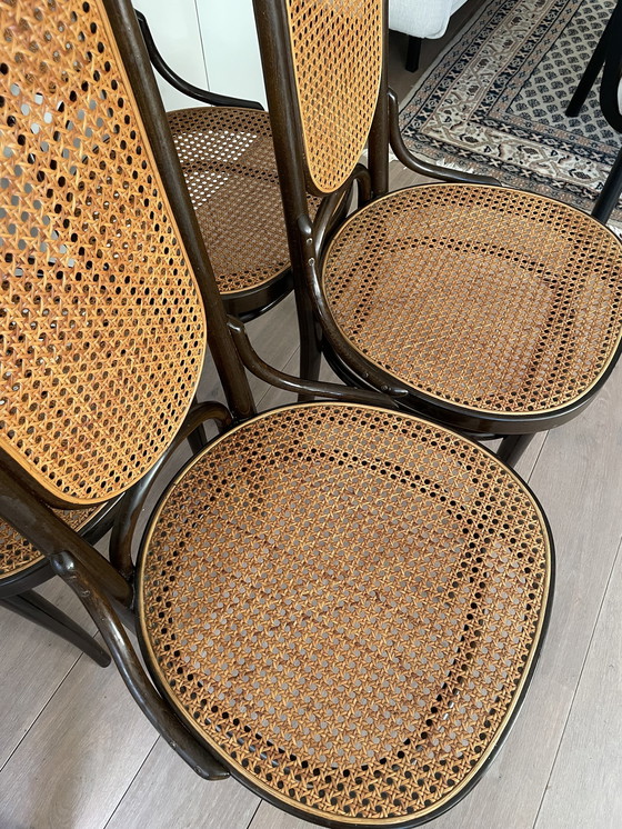 Image 1 of 4x Thonet Chairs Model 17 Webbing Bentwood