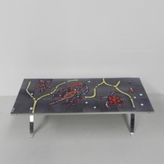 Image 1 of Table Adri Tile Sea Motif - 1960s