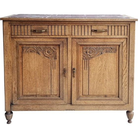 Image 1 of Vintage Art Deco low wooden sideboard, 1940