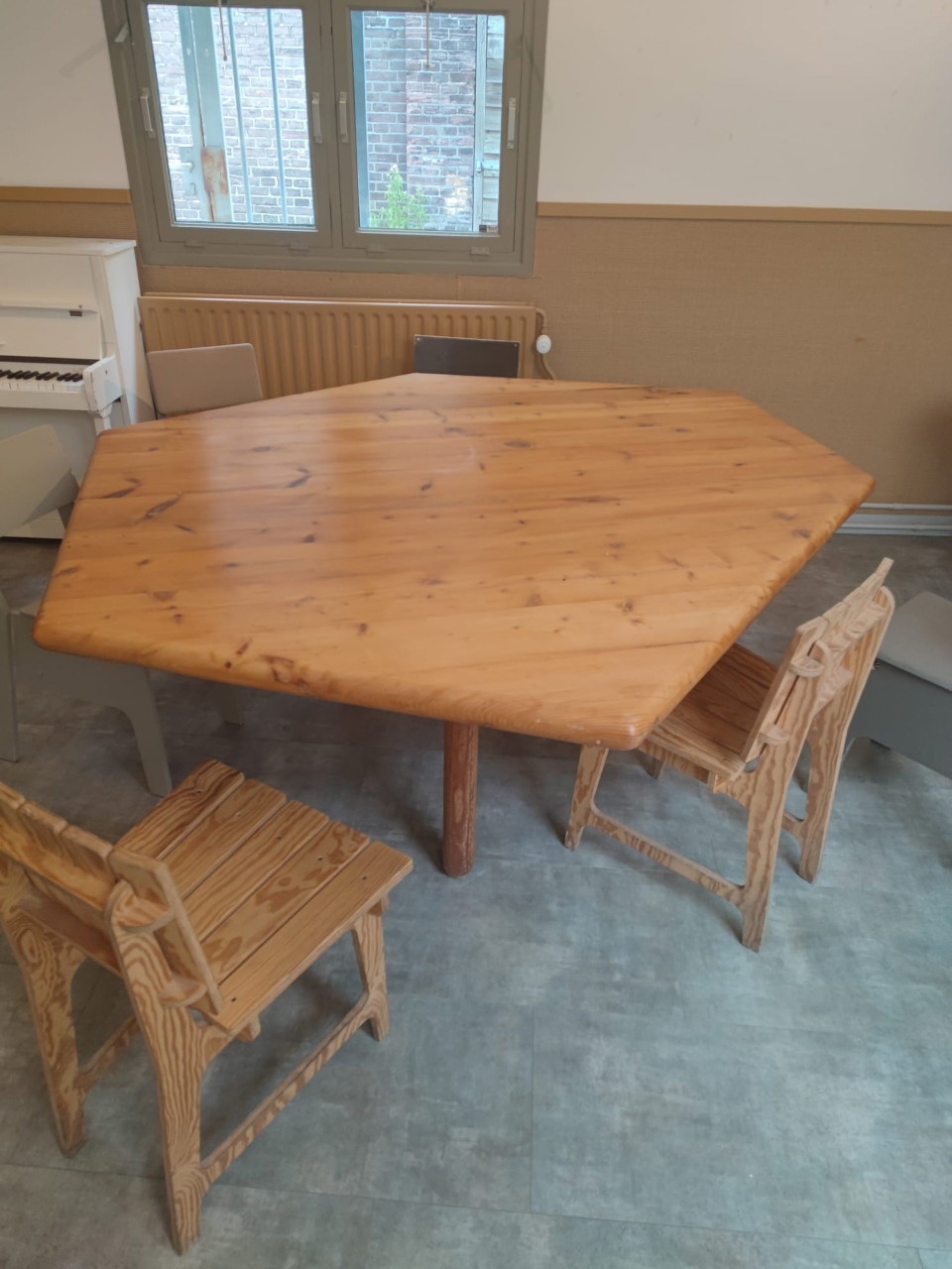 4x mesas de madera Piet Hein Eek