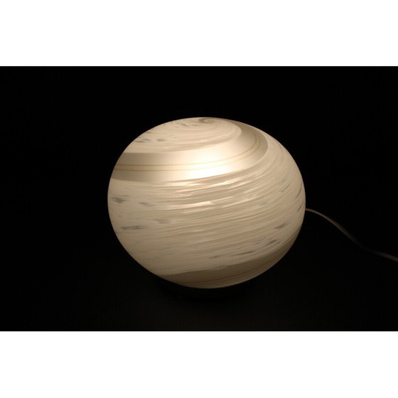 Image 1 of Vintage glass globe table lamp, Italy 1980s
