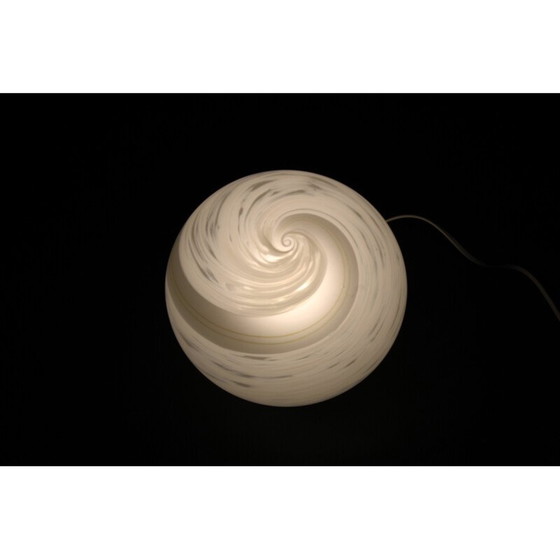 Image 1 of Vintage glass globe table lamp, Italy 1980s