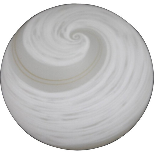 Vintage glass globe table lamp, Italy 1980s