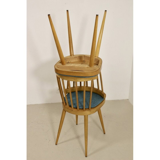 Image 1 of Pair of Scandinavian vintage beechwood chairs, 1960