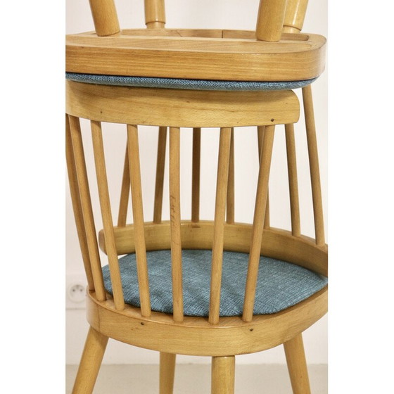 Image 1 of Pair of Scandinavian vintage beechwood chairs, 1960