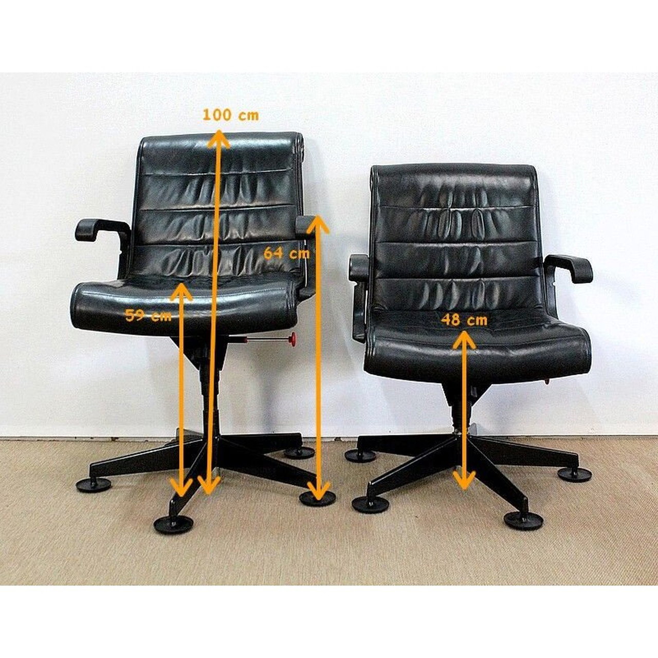 Pearl Vintage Leather Desk Chair