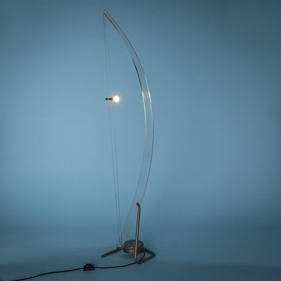 Image 1 of Vintage floor lamp in plexiglass and metal, France 1990