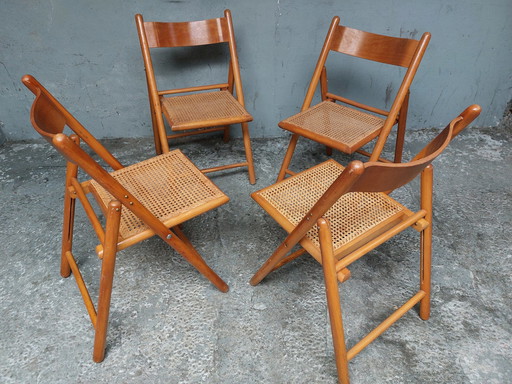 4x Chaises de salle à manger pliantes Mid Century Ikea