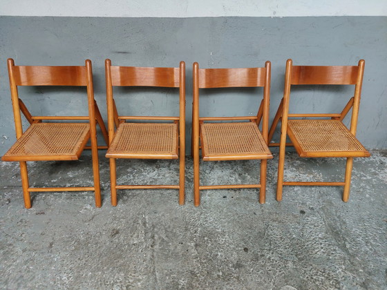 Image 1 of 4x Mid Century Ikea folding dining chairs