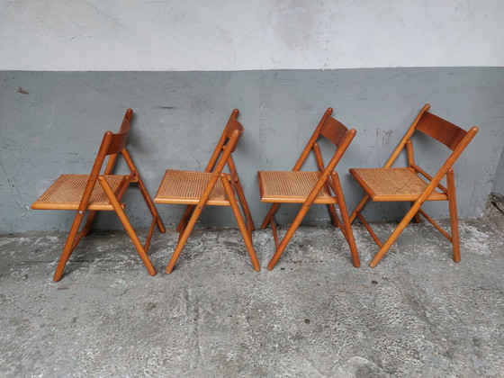 Image 1 of 4x Mid Century Ikea folding dining chairs