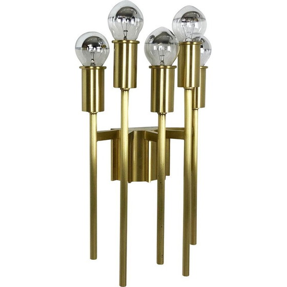 Image 1 of Vintage brass wall lamp, Italy 1970