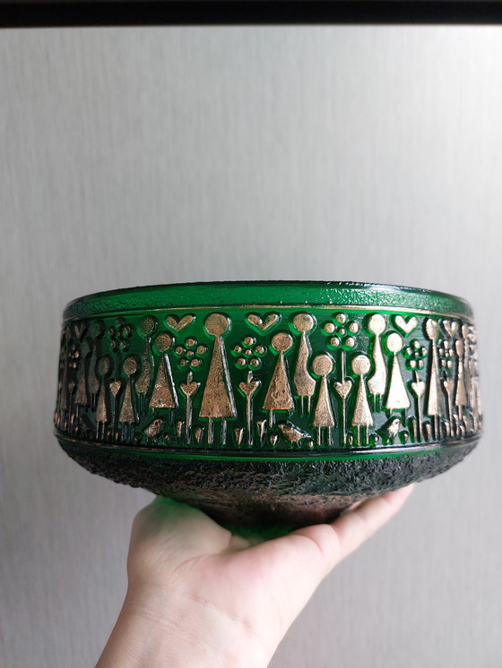 Image 1 of Scandinavian glass art design bowl