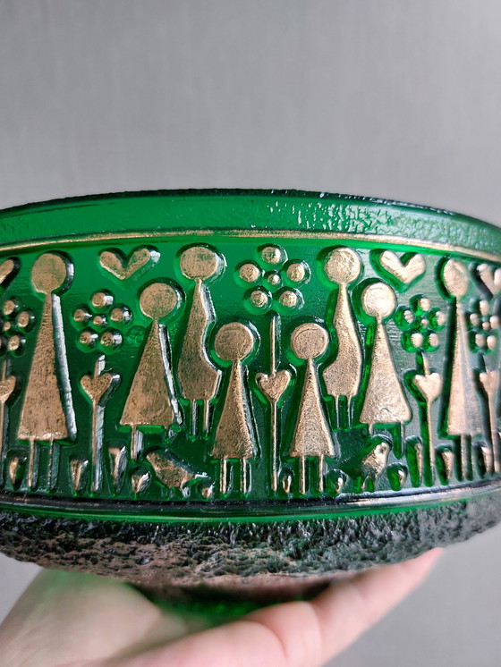 Image 1 of Scandinavian glass art design bowl