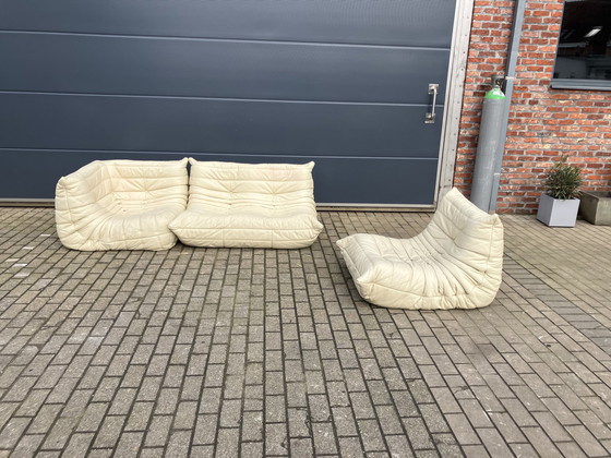 Image 1 of Divano Ligne Roset Togo a 1 posto, 2 posti e angolare in pelle beige