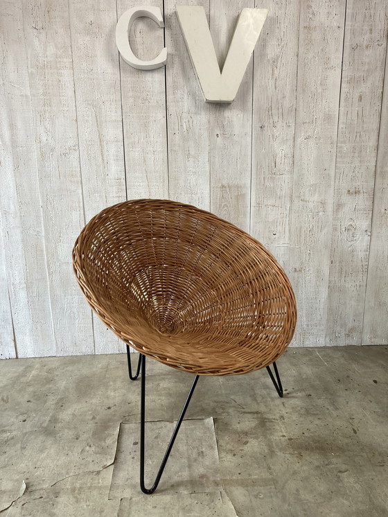 Image 1 of Wicker Basket Armchair