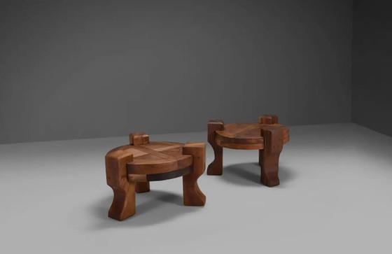 Image 1 of 2x Brutalist end tables