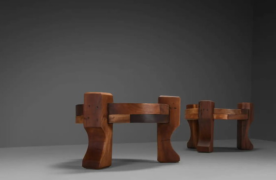 Image 1 of 2x Brutalist end tables