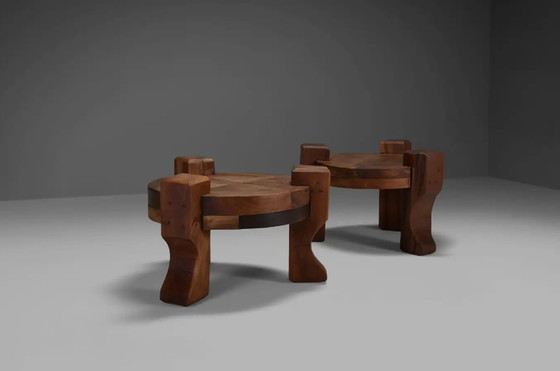 Image 1 of 2x Brutalist end tables