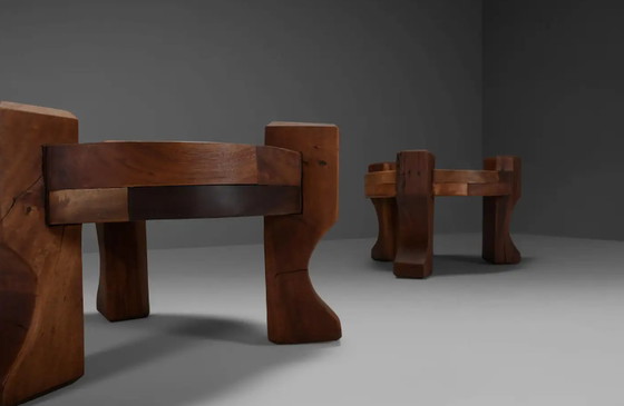 Image 1 of 2x Brutalist end tables