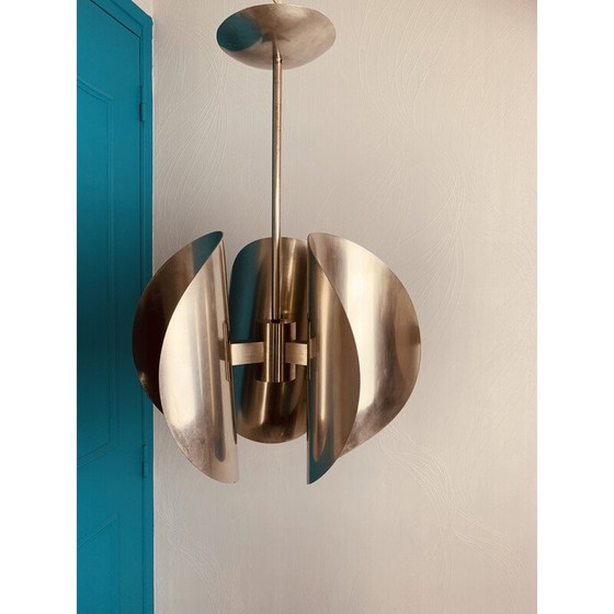 Image 1 of Lampadario cromato vintage a 3 luci