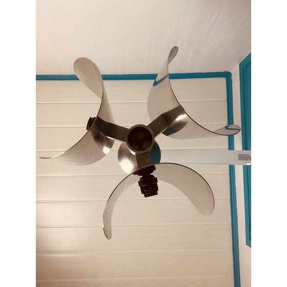 Image 1 of Lampadario cromato vintage a 3 luci